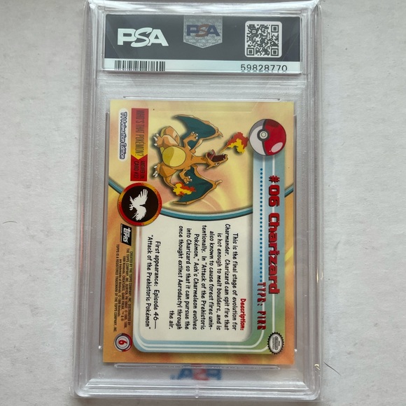 topps pokemon cards charizard Series 1 First Print #6 CGC 9.5 TBC Games Charizard - Topps Series 1